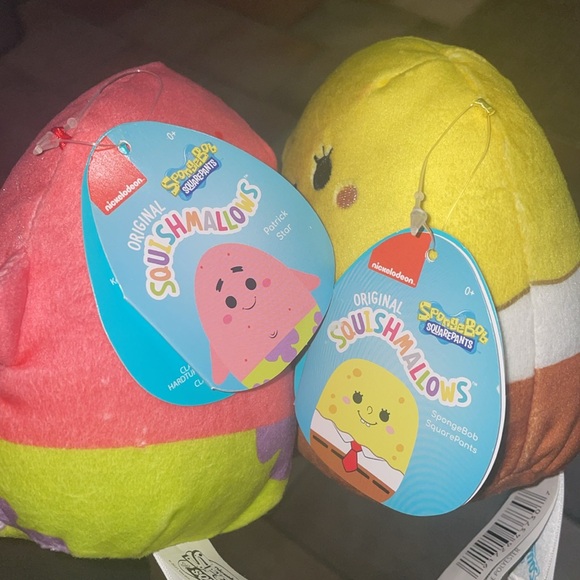 SpongeBob and Patrick star squishmallows! They are not for sale- - Picture 2 of 2